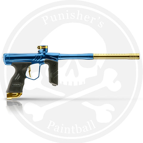 Dye DSR+ Paintball Gun - Polished Blue / Polished Gold + FREE Dye LTR Loader