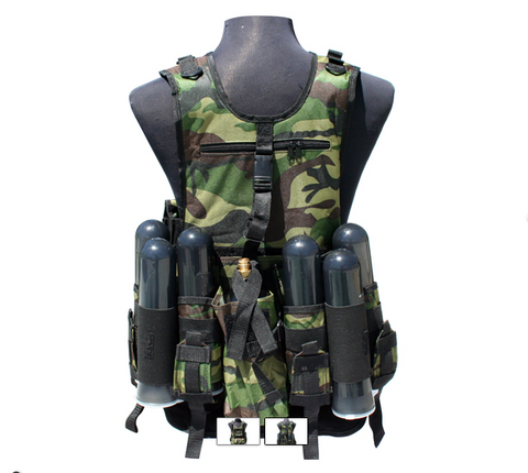 Gen X Global Deluxe Tactical Vest - Woodland Camo