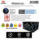 Empire Premium 0.68 Caliber Paintballs - 2000 Paintballs - PL Pink Shell - Pink Fill