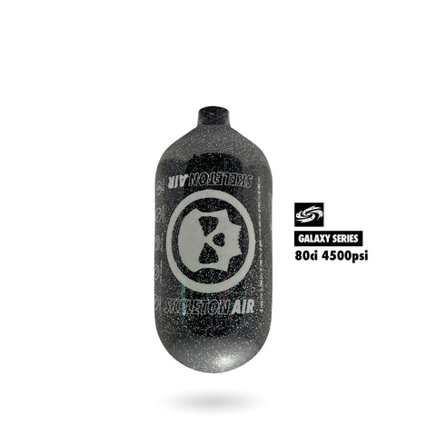 Infamous Skeleton Air "Hyperlight" Paintball Tank BOTTLE ONLY - Galaxy Series - Black Hole - 80/4500 PSI