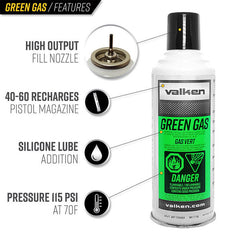 Valken Green Gas 8oz Canister
