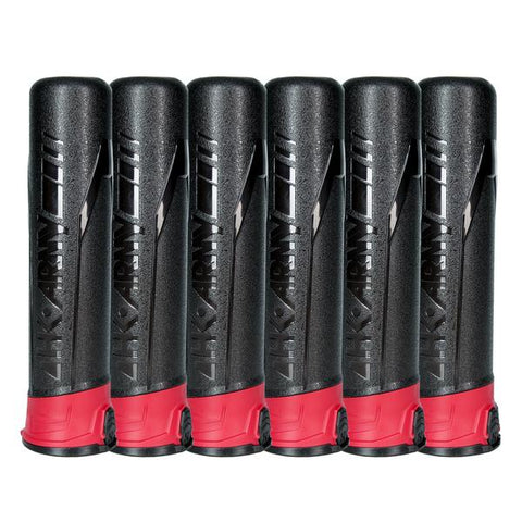HK Army High Capacity 165 Round Pods- Black/Red- 6 Pack