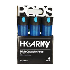 HK Army High Capacity 165 Round Pods- Turquoise/Black- 6 Pack