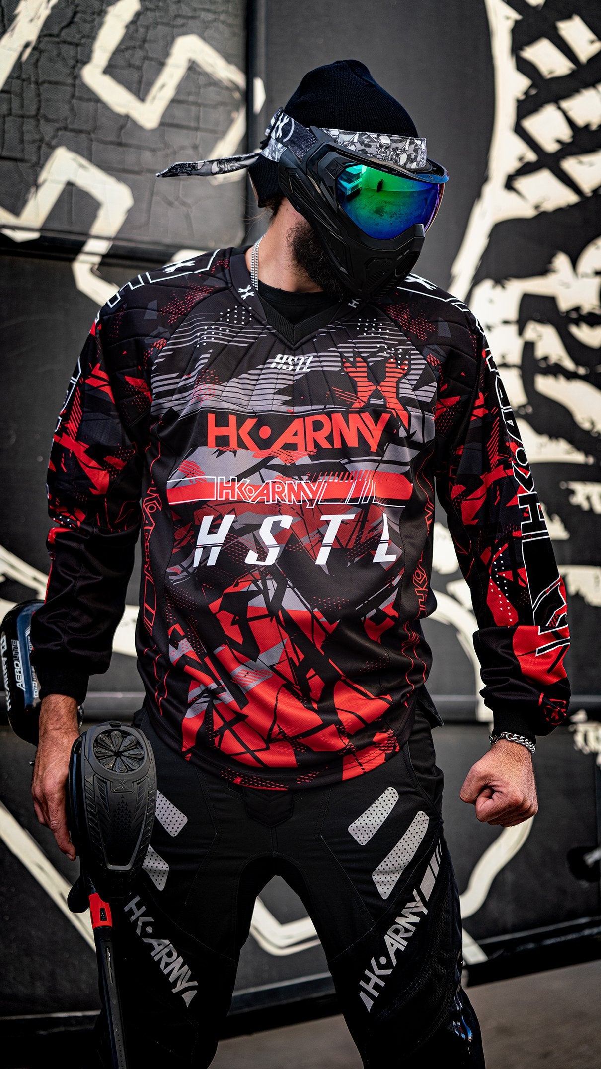 HK Army HSTL Line Jersey - Lava - Red/Black - XL