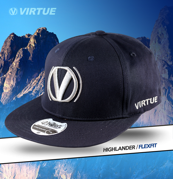 Virtue Highlander Fitted Hat - Navy Blue / Silver