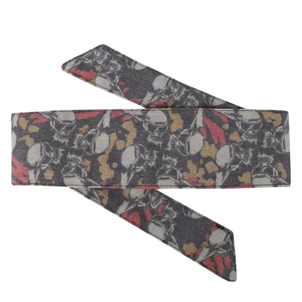 HK Army Hostilewear Vintage Headband - Skulls Tan/Red