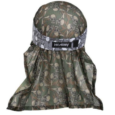 HK Army Hostilewear Headwrap - Gray Skulls / Forest Skull Mesh