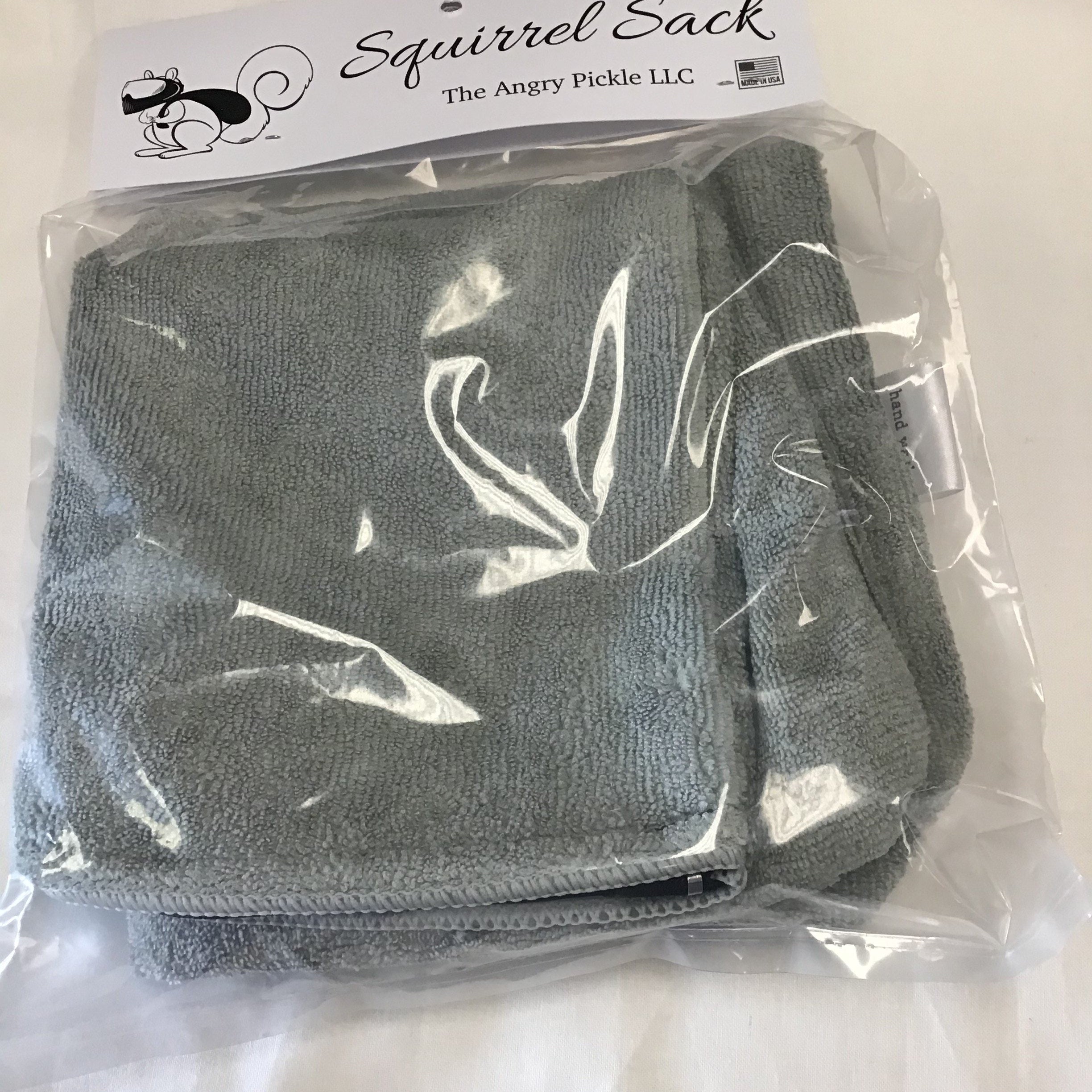 Squirrel Sack Microfiber Bag - Light Grey