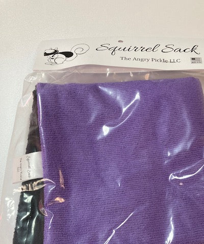 Squirrel Sack Microfiber Bag - Black/Purple