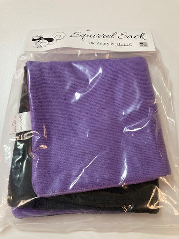 Squirrel Sack Microfiber Bag - Black/Purple