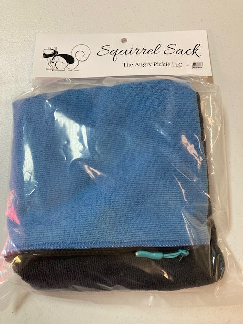 Squirrel Sack Microfiber Bag - Light Blue/Black