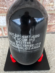 Used Ninja Sl2 68/4500 Paintball Tank w/ ProV2 - Black w/ Lime