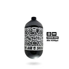 Infamous Python Air Paintball Tank BOTTLE ONLY - Diamond Series - Black/White - 80/4500 PSI