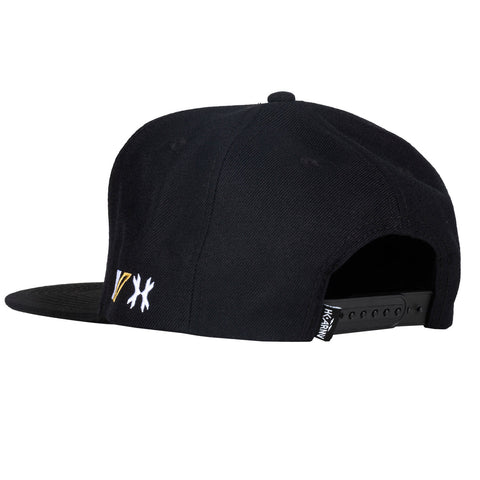 HK Army Split Snapback Hat - Black/Gold/White