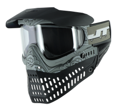 JT Proflex Paintball Mask - LE Bandana Series - Grey w/ Clear & Smoke Lens