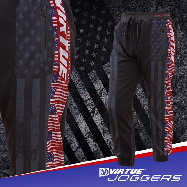 Virtue Jogger Paintball Pants - Patriot Flag - Black