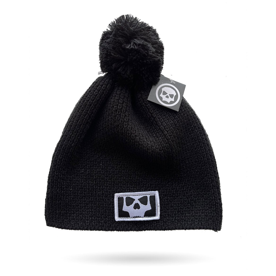 Infamous Knit Beanie -Skull Icon - Black