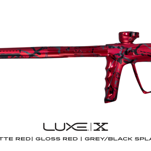 DLX Luxe X Paintball Marker - Matte Red I Gloss Red I Grey/Black Splash