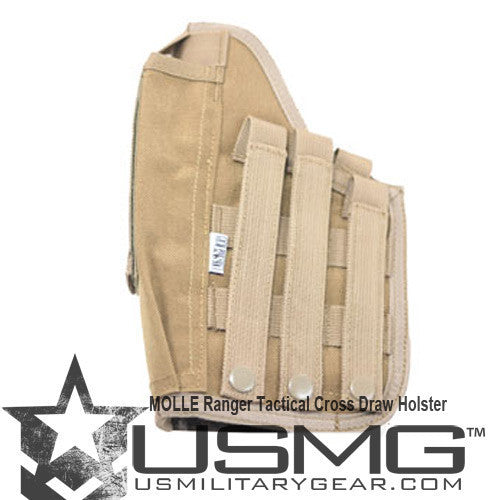 TAN Cross Draw Holster Left Hand Large