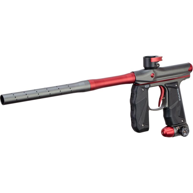 Empire Paintball Mini GS Marker w/ 2 Piece Barrel - Dark Grey/Red