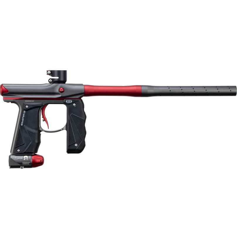 Empire Paintball Mini GS Marker w/ 2 Piece Barrel - Dark Grey/Red