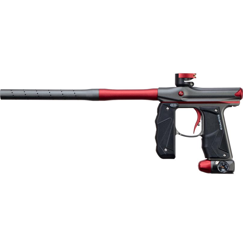 Empire Paintball Mini GS Marker w/ 2 Piece Barrel - Dark Grey/Red