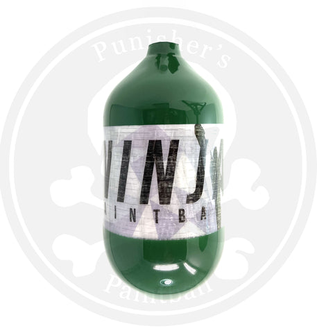 Ninja Carbon Fiber Lite Solid Series 68/4500 Paintball Tank - Green - Bottle Only