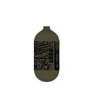 INFAMOUS AIR "BONES" Paintball Tank - BOTTLE ONLY - Black/Olive - 68CI / 4500PSI