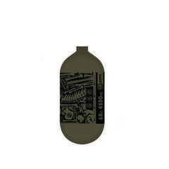 INFAMOUS AIR "BONES" Paintball Tank - BOTTLE ONLY - Black/Olive - 68CI / 4500PSI