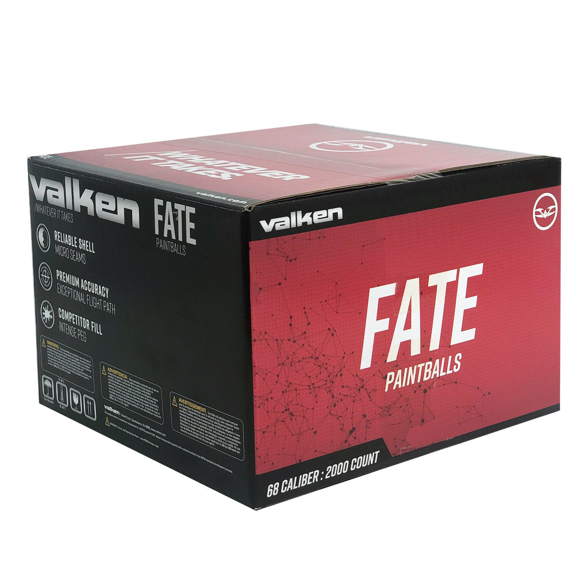 Valken Fate 2 Tone Metallic Paintballs - Metallic Green/White Shell - White Fill - 2000 Count