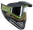 JT Proflex Paintball Mask - SE Olive & Brown w/ Clear Thermal Lens