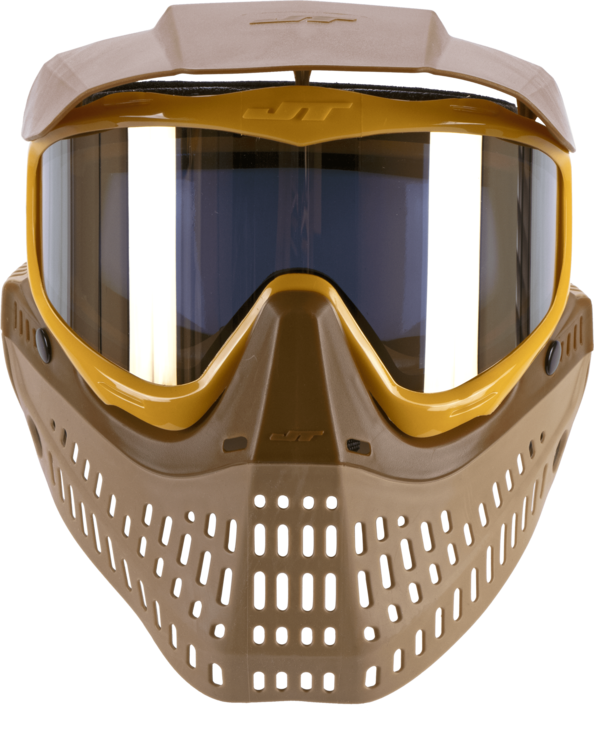 JT Proflex LE Paintball Mask - Brown/Tan/Gold w/ Gold Thermal Lens