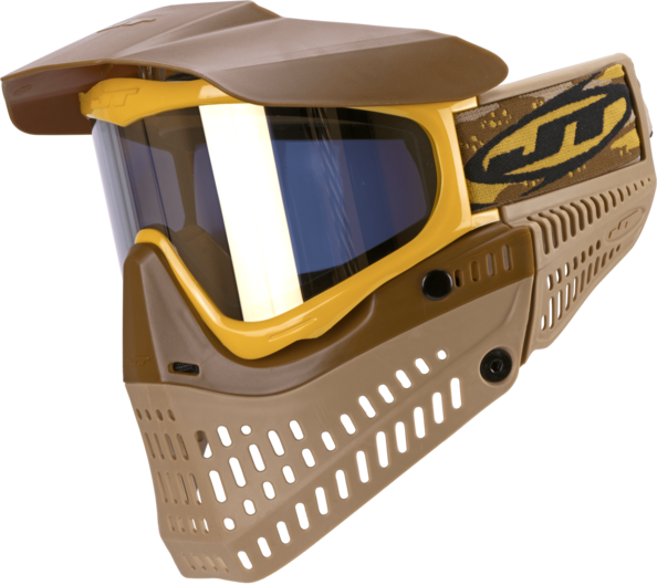 JT Proflex LE Paintball Mask - Brown/Tan/Gold w/ Gold Thermal Lens