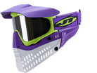 JT Proflex LE Paintball Mask - Purple/Lime/White w/ Chrome Thermal Lens