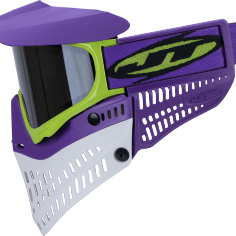 JT Proflex LE Paintball Mask - Purple/Lime/White w/ Chrome Thermal Lens