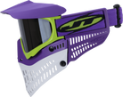 JT Proflex LE Paintball Mask - Purple/Lime/White w/ Chrome Thermal Lens