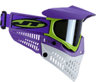 JT Proflex LE Paintball Mask - Purple/Lime/White w/ Chrome Thermal Lens