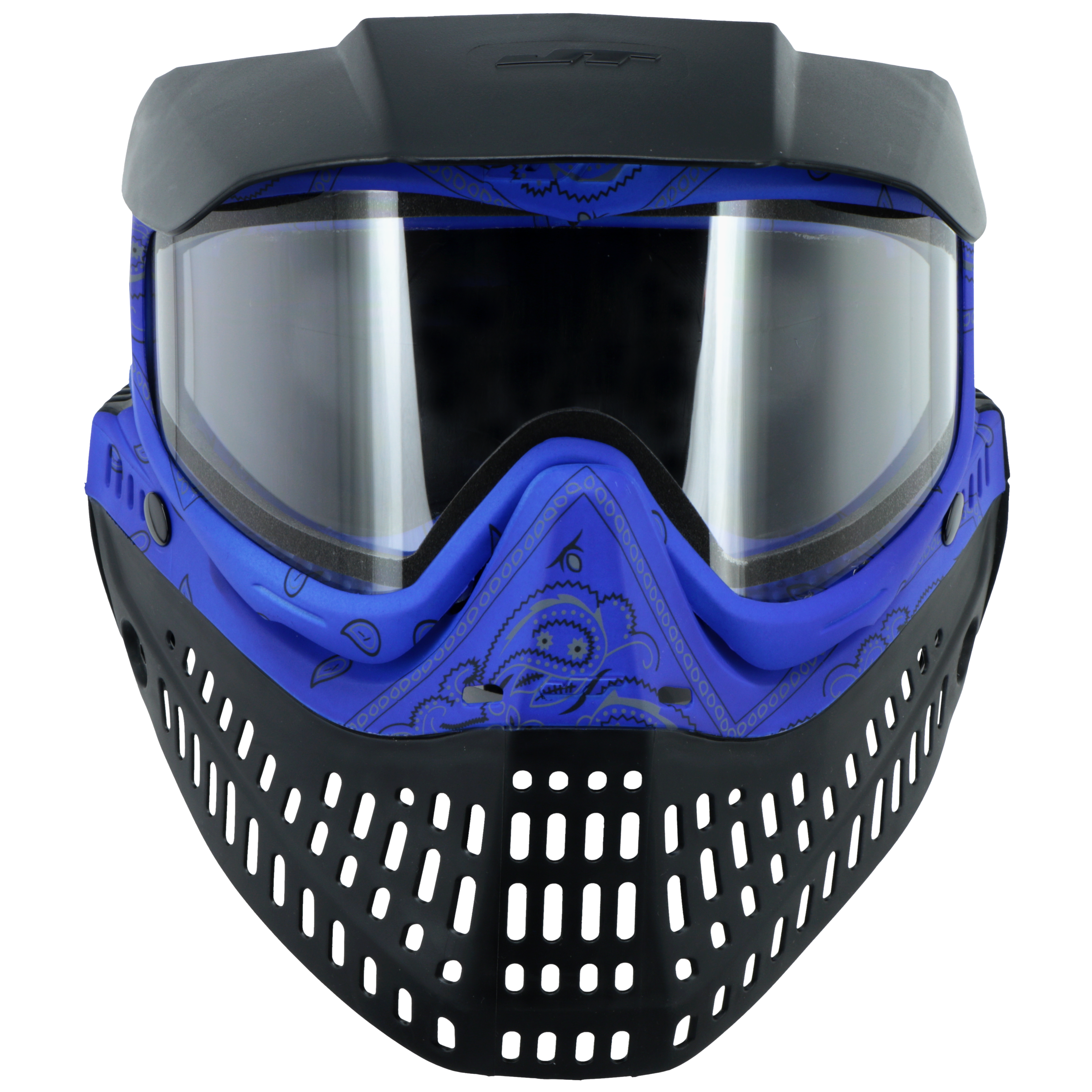 JT Proflex Paintball Mask - LE Bandana Series - Blue w/ Clear & Smoke Lens