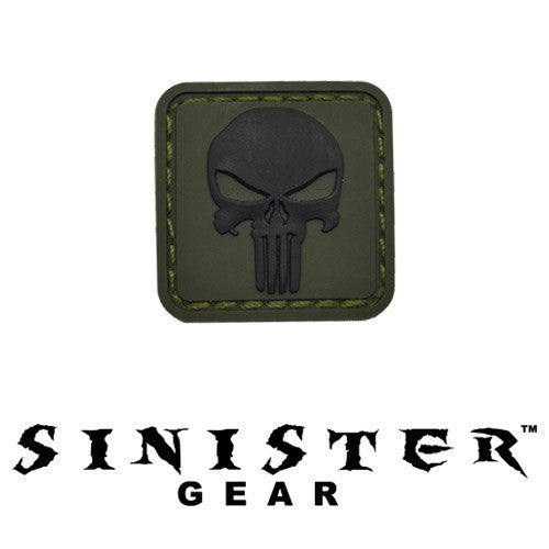 Sinister Gear "Punisher Pendant" PVC Patch - Black