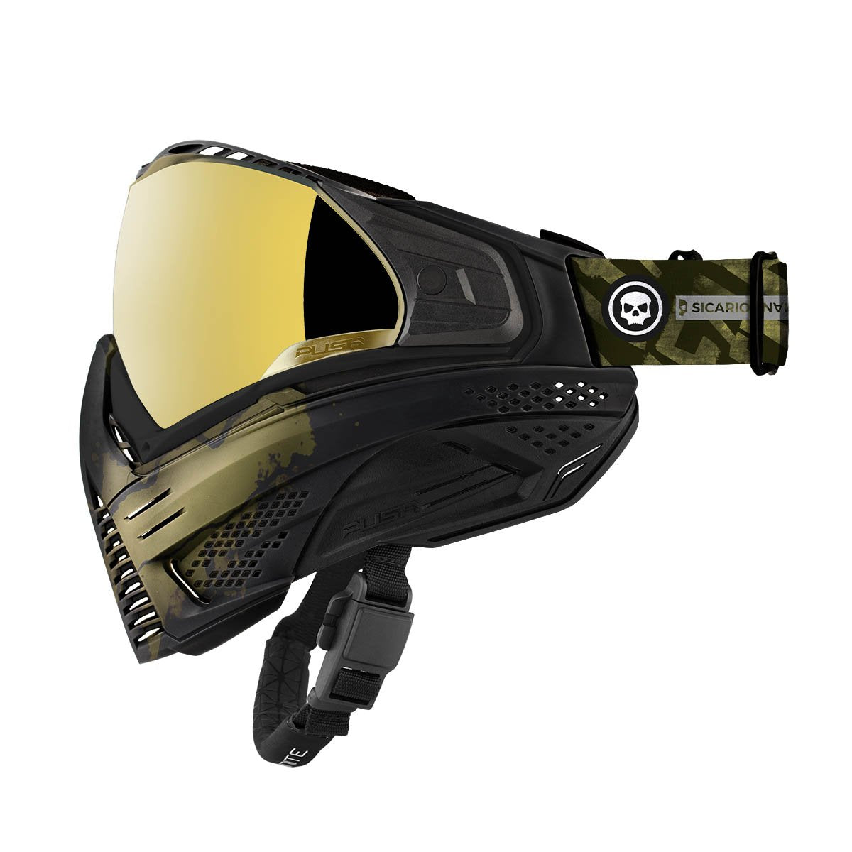 Push Unite Paintball Goggle - LE Infamous Gold Skull