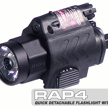 Super Bright Quick Detachable Tactical Flashlight with Laser Combo