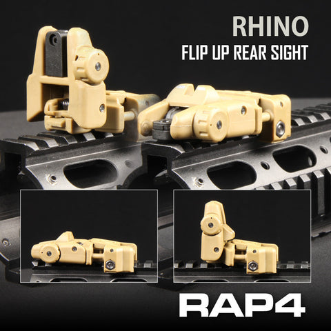 Rhino Flip-Up Rear Sight (Tan)