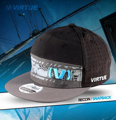 Virtue Recon Snapback Hat - Gray / Black / Cyan