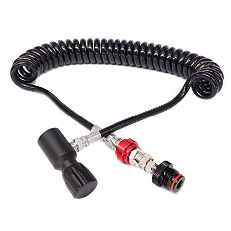 Tippmann Coiled Remote Line with Quick Disconnect & Slide Check