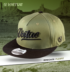 Virtue Renegade All Star Fitted Hat - Black / Olive Drab