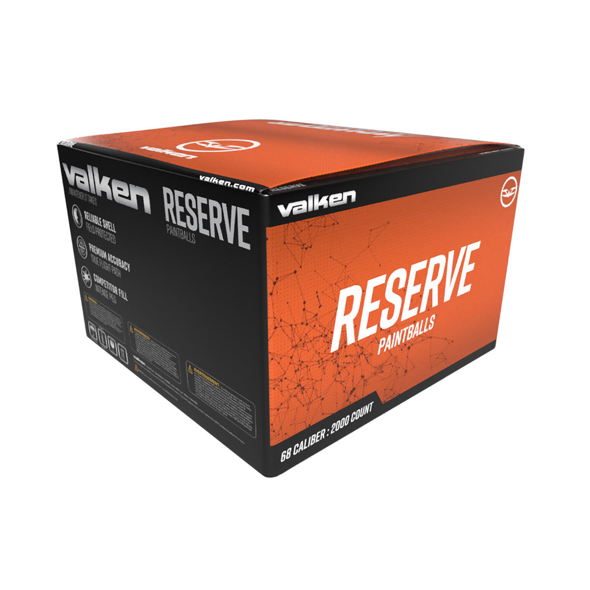 Valken Reserve Paintballs - 2000 count - 0.50 cal - UV/Bright Yellow - Yellow Fill