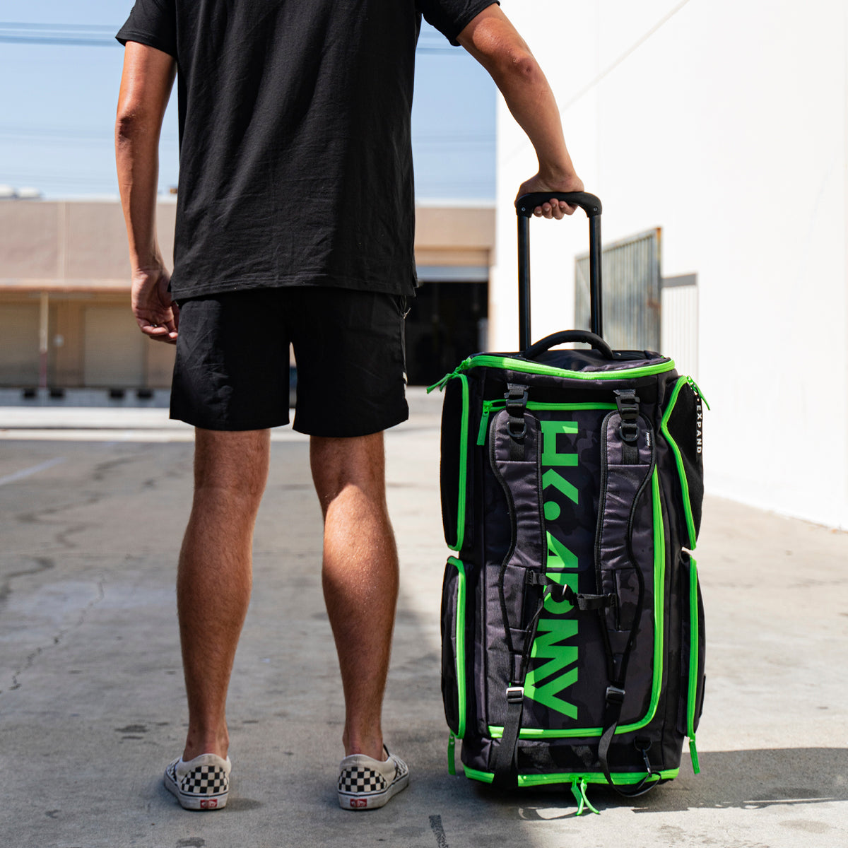 HK Army Expand 75L - Roller Gear Bag - Shroud Neon Green