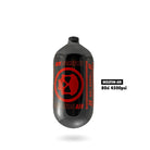 Infamous Skeleton Air "Hyperlight" Paintball Tank BOTTLE ONLY - Black / Red - 80/4500 PSI