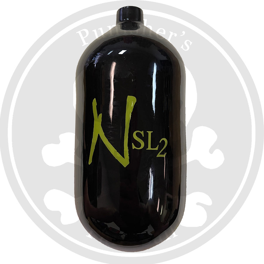 Ninja SL2 77/4500 Paintball Tank BOTTLE ONLY - Black/Lime