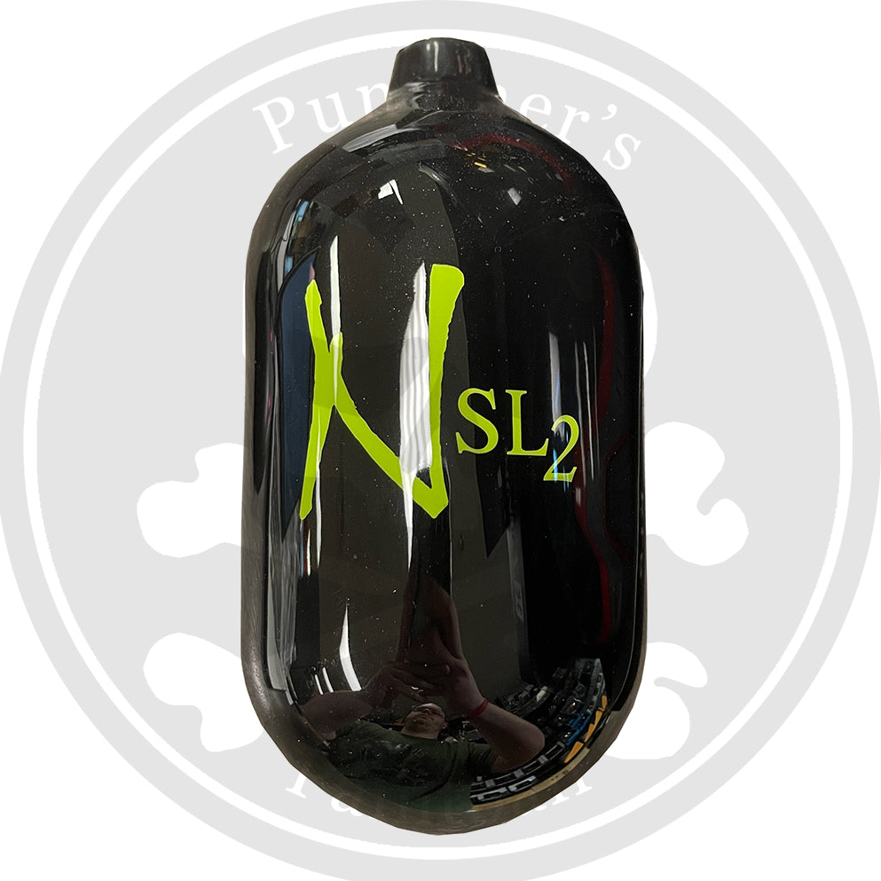 Ninja SL2 68/4500 Carbon Fiber Paintball Tank BOTTLE ONLY - Black/Lime